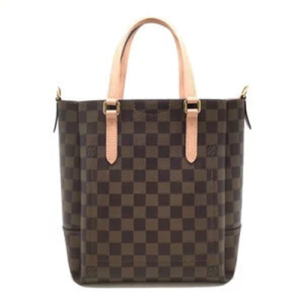 Louis Vuitton Damier Canvas Pink Belmont Summer Brown Salmon NV Brown Ebene